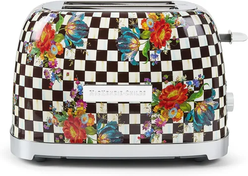 Miniatura 14 de MACKENZIE-CHILDS Tostadora de 2 Rebanadas, Tostadora Decorativa para Cocina, Azul y Blanco de Royal Check