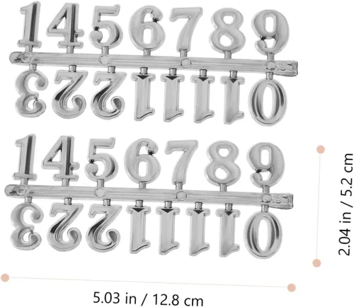 Miniatura 8 de 5Sets Números de reloj Números decorativos para relojes de pared Piezas de repuesto de plástico para decoración