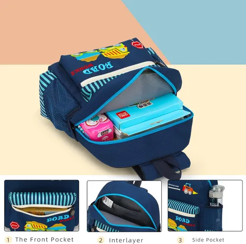 Miniatura 4 de Mochila para niños pequeños en 3D de Zoo para niños y niñas, Nice Day, talla única