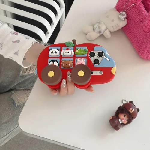 Miniatura 7 de Funda de silicona suave compatible con iPhone 13 Pro Max, linda funda de dibujos animados 3D de animales de animales divertidos Kawaii para mujeres