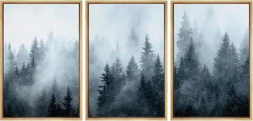 Miniatura 100 de wall26 Lienzo enmarcado para pared, juego de arte debajo de los tallos de bambú verde, naturaleza, desierto, fotografía, realismo, contemporáneo