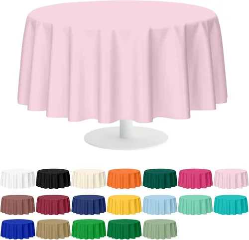 Miniatura 7 de Mulbozy 2 piezas de mantel de plástico negro para mesa rectangular, 54 × 108 pulgadas, fundas desechables de mesa para fiestas negras