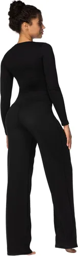 Miniatura 4 de Sunzel Pantalones de yoga acampanados para mujer con pierna ancha y cintura alta, control de abdomen, pantalones de corte de bota