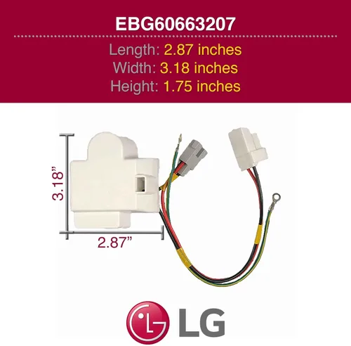 Miniatura 3 de LG EBG60663207 Conjunto de termistor PTC OEM genuino para refrigeradores LG