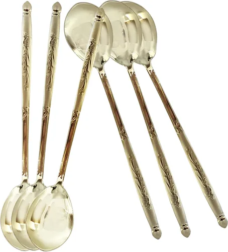 Miniatura 6 de [6 P] [Hecho en Corea] Cuchara de sopa estilo coreano de 8.5 pulgadas Premium 304 (18/10) Cucharas de postre de acero inoxidable Cuchara de cena
