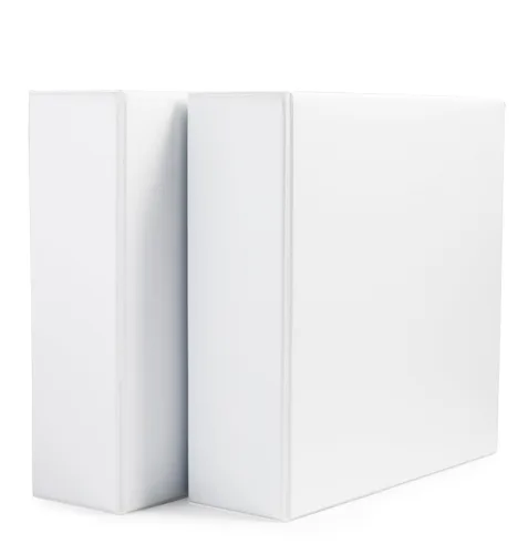 Amazon Basics Archivadores de 3 argollas de 3 pulgadas, organizador con argollas en D, 2 paquetes, para la escuela, oficina en casa, color blanco