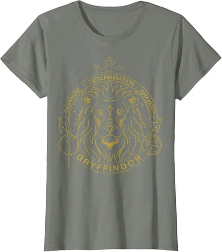 Miniatura 15 de Harry Potter Camiseta Gryffindor Line Art Lion Symbol, Negro