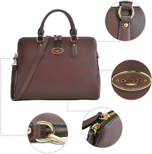 Miniatura 4 de Dasein Bolsos de mano de dos tonos para mujer, bolso de trabajo de hombro