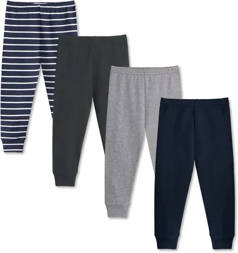 GLASH Kids Pantalones de algodón para bebés y niños pequeños, paquete de 4 pantalones deportivos para niños de 2 a 6 años