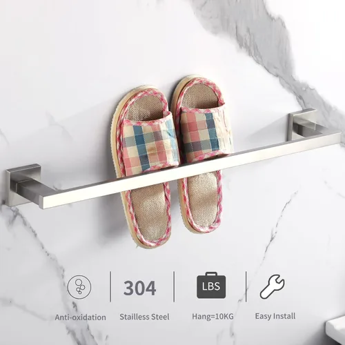 Miniatura 3 de LANC Toallero de 24 pulgadas para baño montado en la pared, toallero de baño de níquel cepillado, toallero de acero inoxidable SUS304 para inodoro