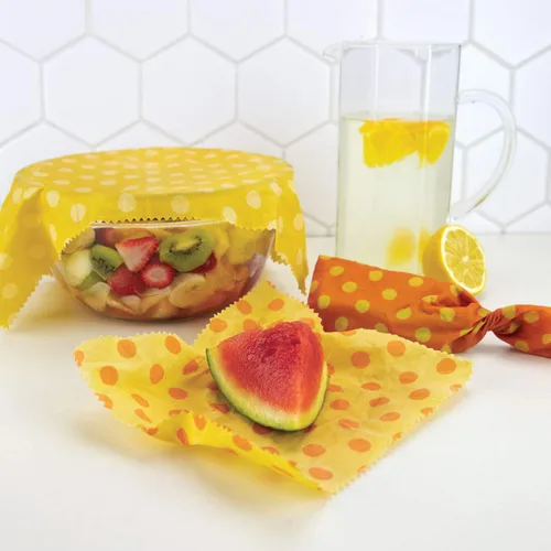 Miniatura 5 de Mortier Pilon - Juego de 9 bolsas reutilizables, 3 envolturas de cera de abejas y 12 pajitas de bambú