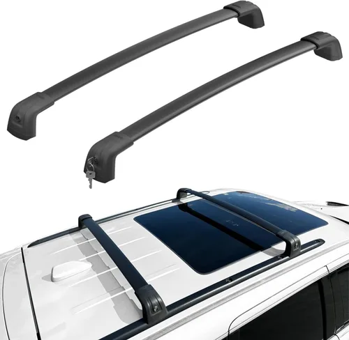 Miniatura 2 de Barras transversales para portaequipajes compatibles con Jeep Grand Cherokee Altitude & SRT y Trackhawk 2011-2022 con molduras negras para techo