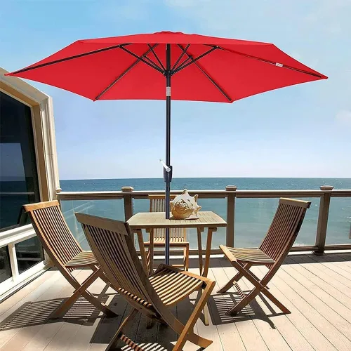 Miniatura 6 de KADEUX Toldo protector UV, toldo de repuesto de tela para parasol, toldo de repuesto para sombrilla colgante de patio, 6 varillas / 8 varillas, 9