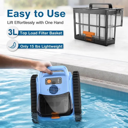 Miniatura 8 de (2025 Mejora) Aspiradora de Piscina para Piscinas Enterradas, Limpiador Robótico de Piscina, Limpiador de Piscina que Sube por las Paredes, Limpia