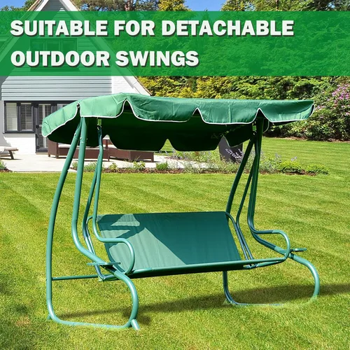 Miniatura 5 de Funda de repuesto para asiento de columpio para patio al aire libre de 2/3 plazas, 600D gruesa Oxford para columpio, funda de repuesto para sillas