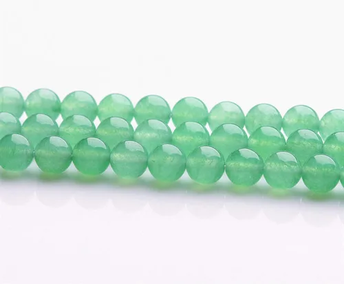 Miniatura 21 de Cuentas de calcedonia natural de 0.157 in a 0.551 in, cuentas de jade natural, cuentas sueltas para hacer joyas (YS01), 4mm