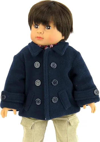 Miniatura 3 de American Fashion World Chaqueta de cuero negra hecha para muñecas de 18 pulgadas como muñecas American Girl