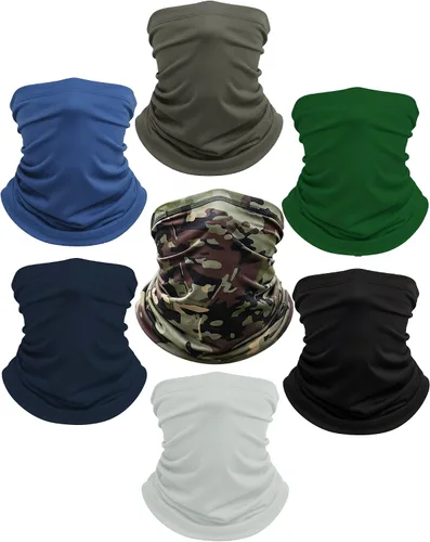 Miniatura 18 de Xeoxarel Neck Gaiter, 7 Pack Cooling UV Protection, Bandana Face Mask Scarf for Men and Women