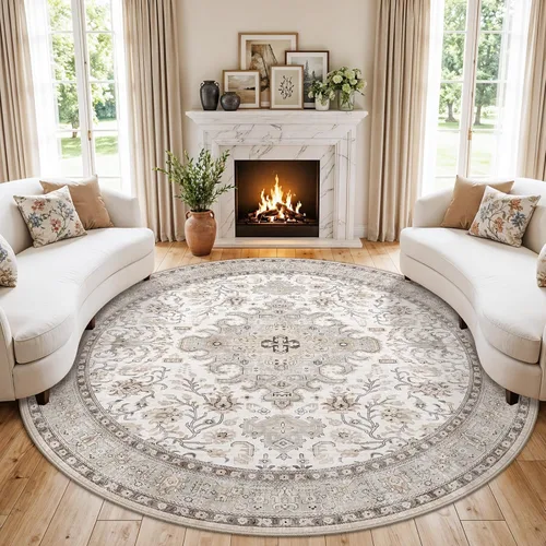 Miniatura 25 de Alfombras de área 9x12 para sala de estar: Alfombra oriental lavable de 108 pies cuadrados para dormitorio - Alfombra de pelo bajo ultra delgada
