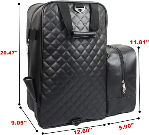 Miniatura 2 de Bolsa ecuestre profesional duradera de piel sintética impermeable para botas de equitación con compartimento para casco y sombrero