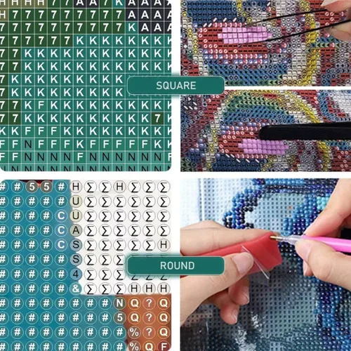 Miniatura 4 de Arte de diamantes de bosque de Egipto, kits de pintura de diamante DIY por números kit para adultos, accesorios de pintura de diamante completo, 5d