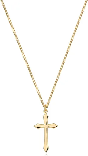 Miniatura 112 de Fettero - Collar con dije de cruz de fe, chapado en oro de 14 K, cadena fina, minimalista, simple, pequeña, para oración, regalo de joyería religiosa