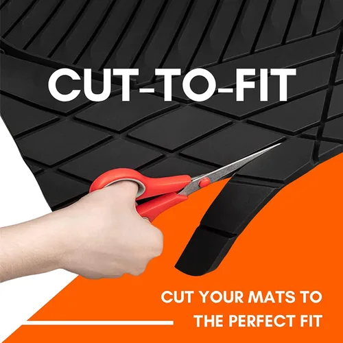 Miniatura 6 de BaseLayer Cut-to-Fit™ - Alfombrilla de carga negra - Alfombrillas universales impermeables para la mayoría de los vehículos, alfombrillas duraderas