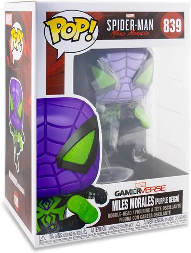 Miniatura 2 de Funko Pop! Games: Marvel's Spider-Man: Miles Morales - Traje de lluvia púrpura Miles