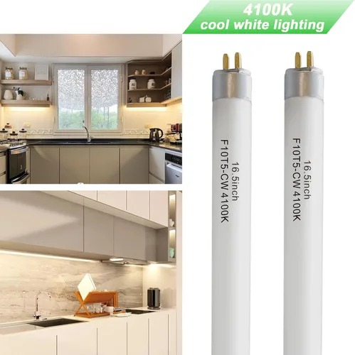 Miniatura 4 de Flyercatch Bombilla fluorescente F10T5 CW de 16 pulgadas, 10 vatios, luz blanca fría de 4100 K, tubo de iluminación blanco brillante T5 de 10 W 4200