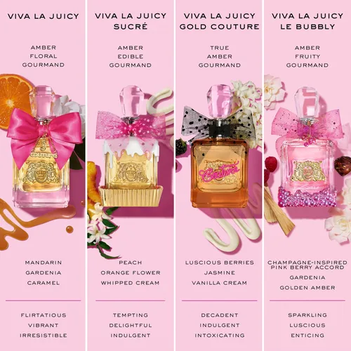 Miniatura 8 de Juicy Couture Viva La Juicy Gold Eau De Parfum, perfume para mujer con notas de bayas deliciosas, jazmín sambac y crema de vainilla, afrutado