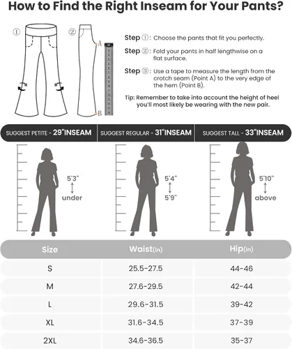 Miniatura 5 de G4Free Pantalones de pierna ancha para mujer, pantalones de vestir de yoga con bolsillos, cintura alta, pantalones deportivos casuales de trabajo