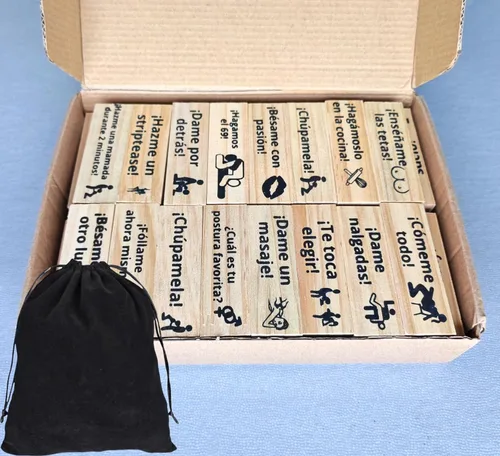 Miniatura 6 de Juego de torre de bloques en español para parejas de adultos, juego de apilamiento y derribo en la recámara, divertido deporte de mesa para amantes