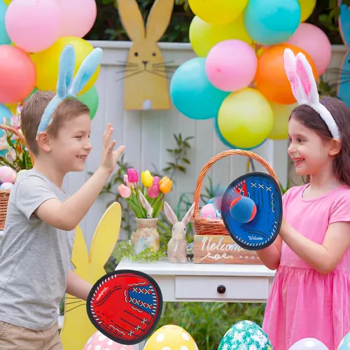 Miniatura 8 de Juego de pelota para tirar y atrapar, guantes de béisbol para niños pequeños y juguetes de pelota para atrapar, juegos al aire libre para niños