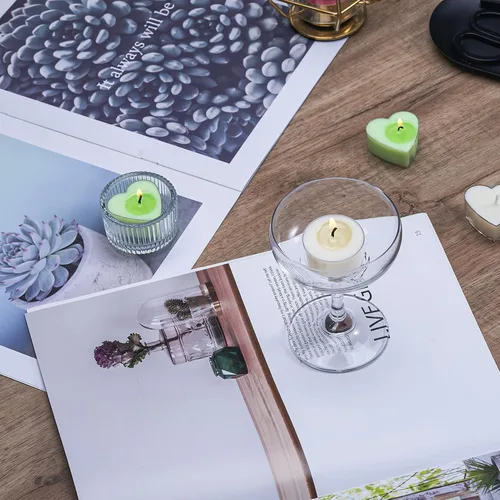 Miniatura 4 de CandMak Vasos de vela de té, 50 piezas de plástico de policarbonato transparente vacío molde de luz de té recipiente de lata con 50 mechas de vela