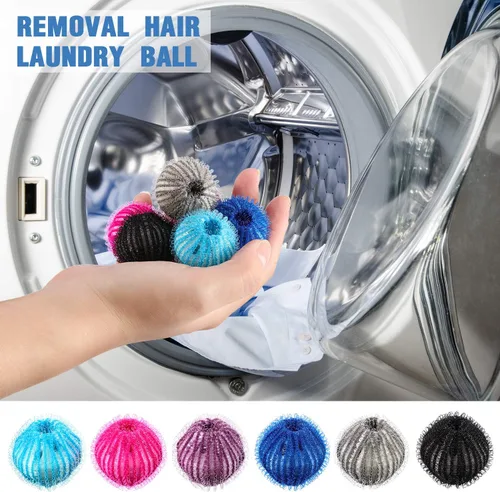 Miniatura 4 de Blulu 12 unidades de removedor de pelo de mascotas para secadora de ropa, bolas reutilizables para lavadora, atrapador de pelo para mascotas, perros