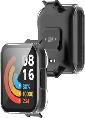Miniatura 5 de Paquete de 2 fundas protectoras de pantalla compatibles con Redmi Watch 2 Lite, accesorios de policarbonato de vidrio templado, resistente a