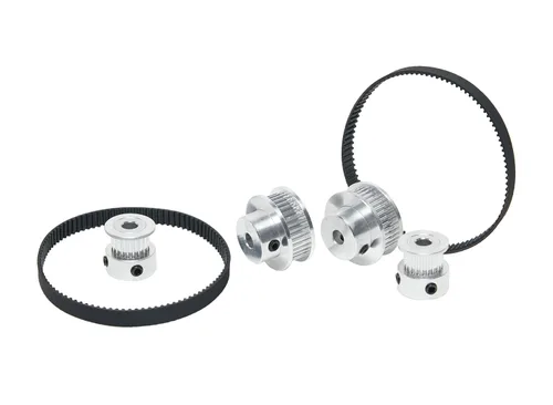 Miniatura 4 de Juego de 2 piezas 2GT Polea de distribución de aluminio 20 y 36 dientes 5 mm de orificio Rueda sincrónica con 2 piezas Longitud de 200 mm, ancho
