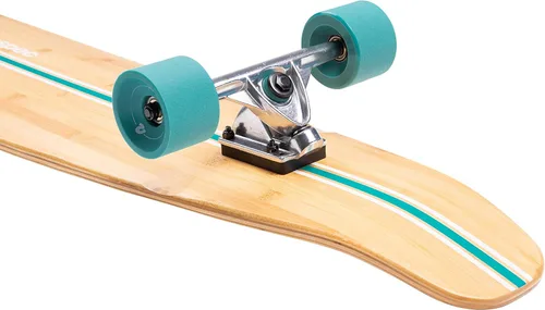 Miniatura 4 de Retrospec Zed Pintail & Cruiser Longboard Patineta para Adultos - Tabla de 112 cm de bambú y arce canadiense con rodamientos ABEC-7, ruedas de Aqua