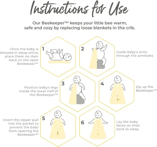 Miniatura 7 de Burt's Bees Beekeeper - Manta unisex para bebé, de algodón 100% orgánico para usar Blanco