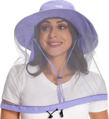 Miniatura 9 de BASSDASH Sombrero de mosquito UPF 50+ con red oculta para la cabeza y solapa para el cuello, para hombres y mujeres, pesca al aire libre