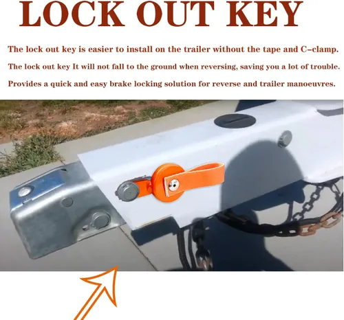 Miniatura 5 de Magnetic Trailer Surge Brake Lockout Key for UFP A-60 A-70 A-75 A-84 Actuators, Replaces 34557, Heavy Duty Easy Release Strap, No Tape No C-Clamps