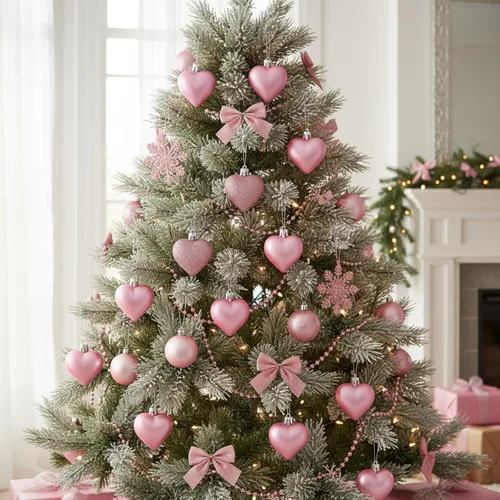 Miniatura 19 de Adornos de corazón para el día de San Valentín: 3 adornos con forma de corazón para árbol de Navidad y para colgar como decoración en el día de San