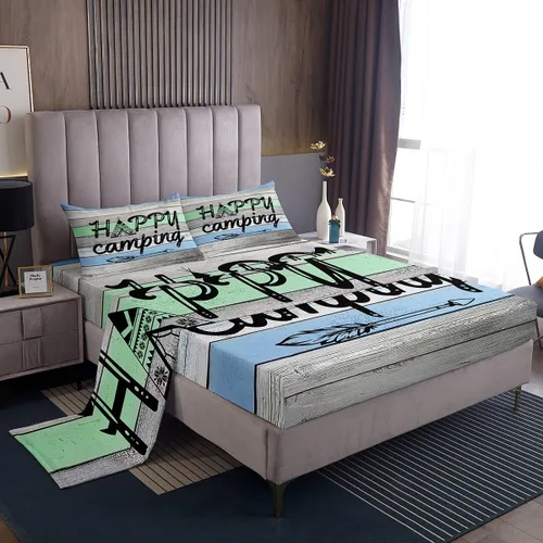 Miniatura 38 de Erosebridal American Flag Bed Sheets Twin Army Green Camo Deep Pocket Fitted Sheet for Kids Boys Girls Bear Claw Hunting Theme Bedding Set Camoflage