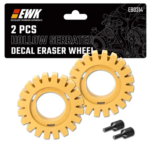 Miniatura 11 de EWK Rueda de goma para borrar, 2 unidades, para taladro, ideal para adhesivos, rayas y eliminación de calcomanías