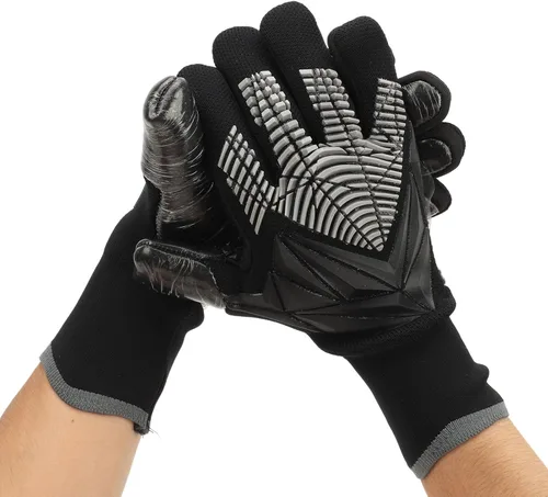 Miniatura 8 de 2 guantes de portero de fútbol con palma de látex antideslizante, diseño de malla transpirable para protección adicional de los dedos, guantes