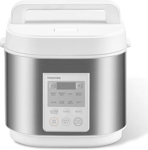 TOSHIBA Rice Cooker Heritage Bento Box, control digital, capacidad de arroz crudo de 5.5 tazas, 9 funciones con calefacción 3D y mantenimiento