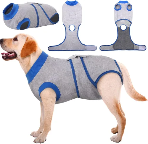 Miniatura 28 de Kuoser Traje de recuperación de cirugía para perros, traje de recuperación para perros machos hembras, mameluco para perro después de la cirugía