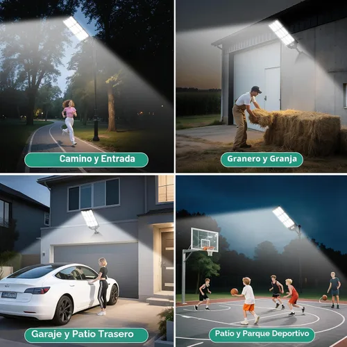 Miniatura 7 de Luces solares de calle de 12000 W para exteriores, impermeables, luz solar grande para estacionamiento del anochecer al amanecer con sensor