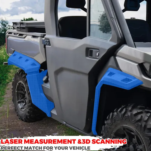 Miniatura 4 de SAUTVS Kit de guardabarros delantero y trasero extendido de alta resistencia, aletas de barro para Can-Am Defender HD5 HD7 HD8 HD9 HD10 MAX