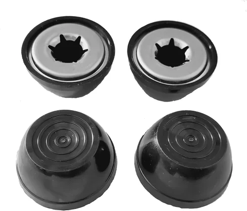 Quadrapoint Tapacubos compatible con vagones plegables y de plástico de la marca Red Wagon de 7/16 pulgadas, color negro (no para carros de madera o